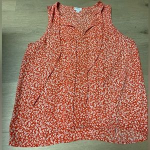 jcrew floral polyester tank top